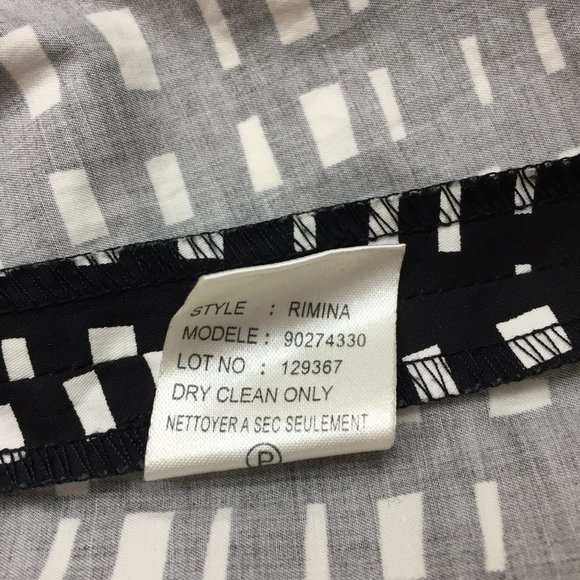 Theory Black and White Grid A-Line Skirt - Picture 4 of 13